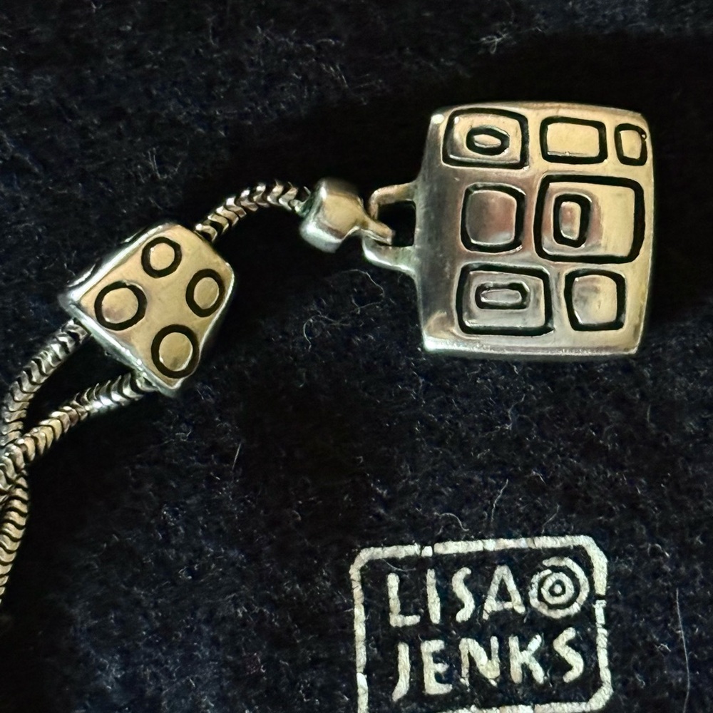 RARE 1990s Lisa Jenks Silver Lariat Necklace